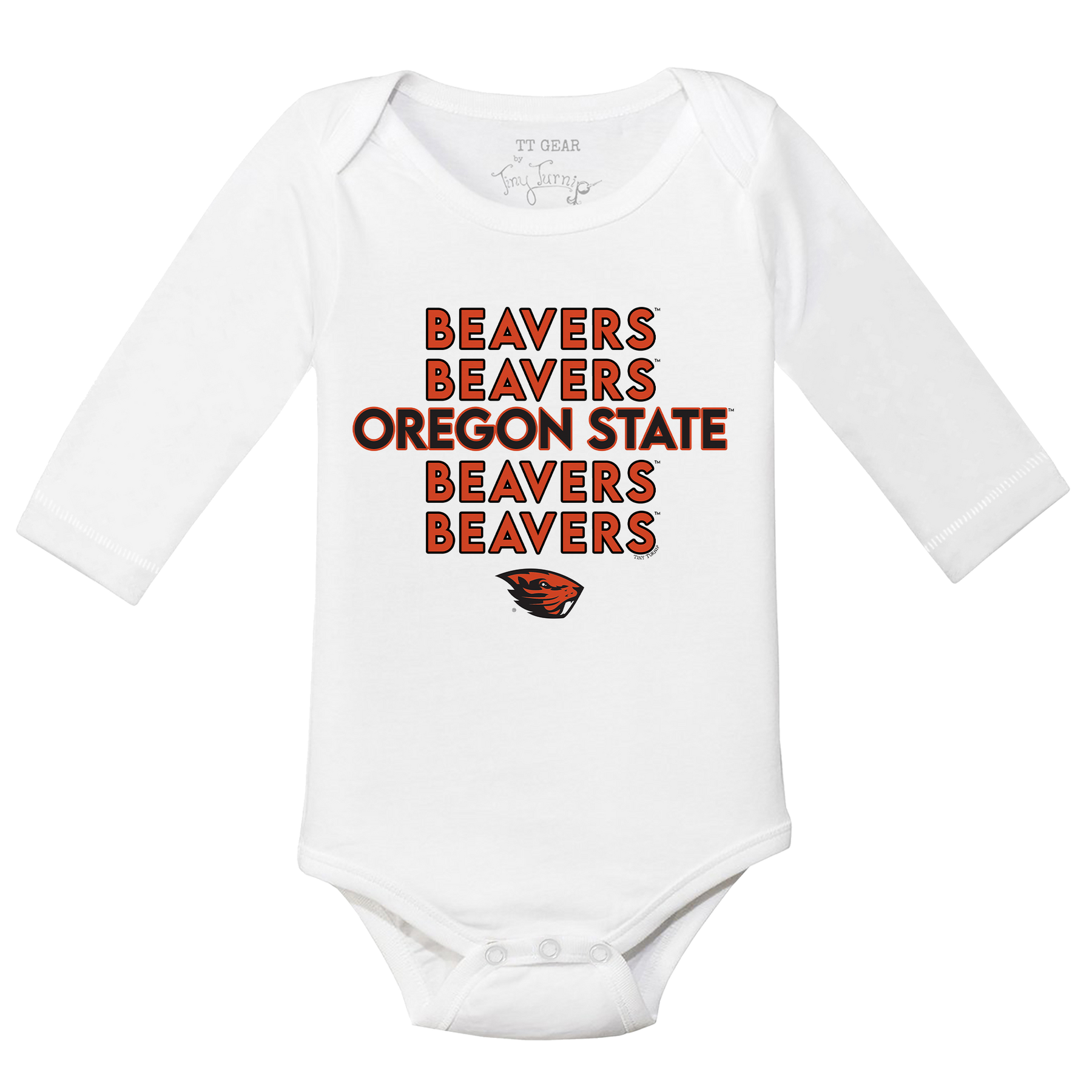 Oregon State Beavers Stacked Long-Sleeve Snapper