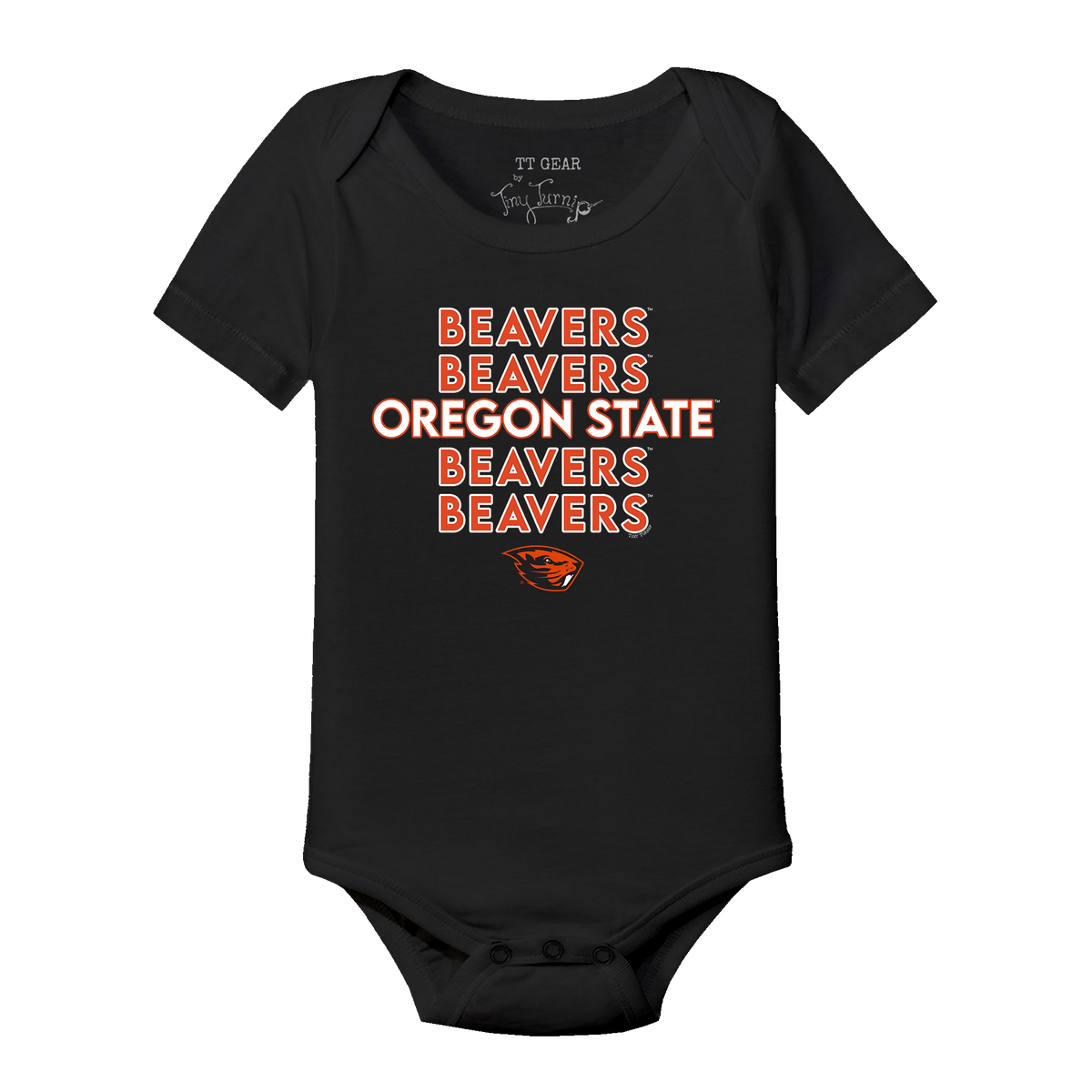 Oregon State Beavers Stacked Short Sleeve Snapper