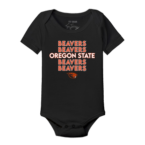 Oregon State Beavers Stacked Short Sleeve Snapper