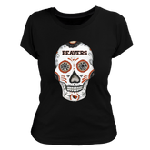 Oregon State Beavers Sugar Skull Women's Tee Shirt