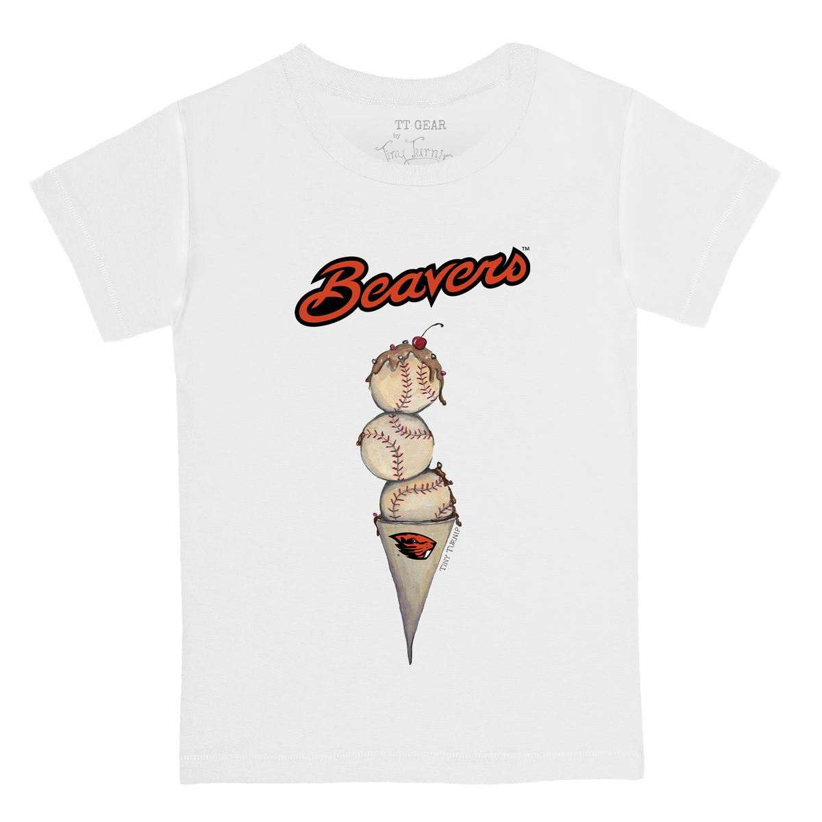 Oregon State Beavers Baseball Triple Scoop Kid's Tee Shirt