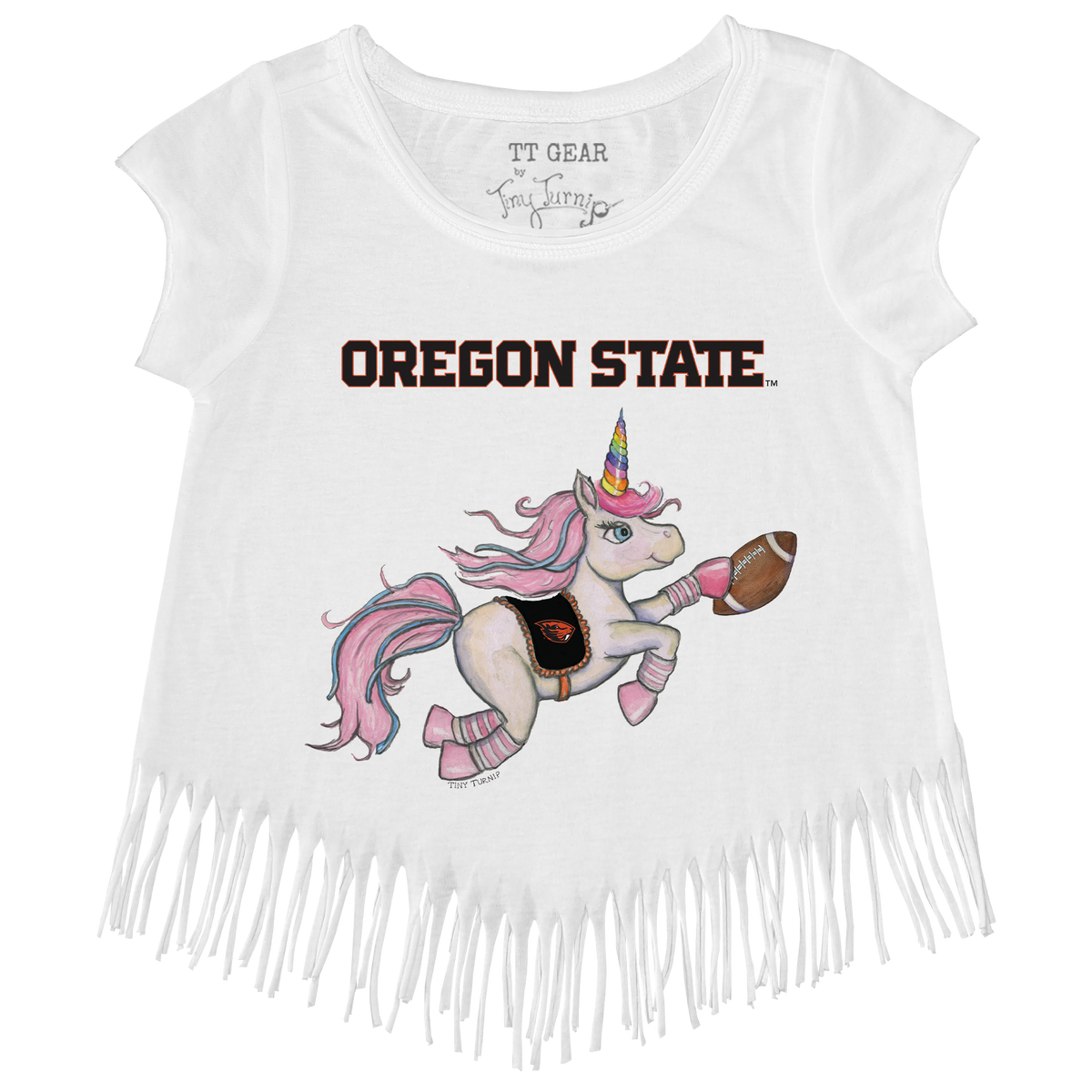 Oregon State Beavers Unicorn Fringe Tee