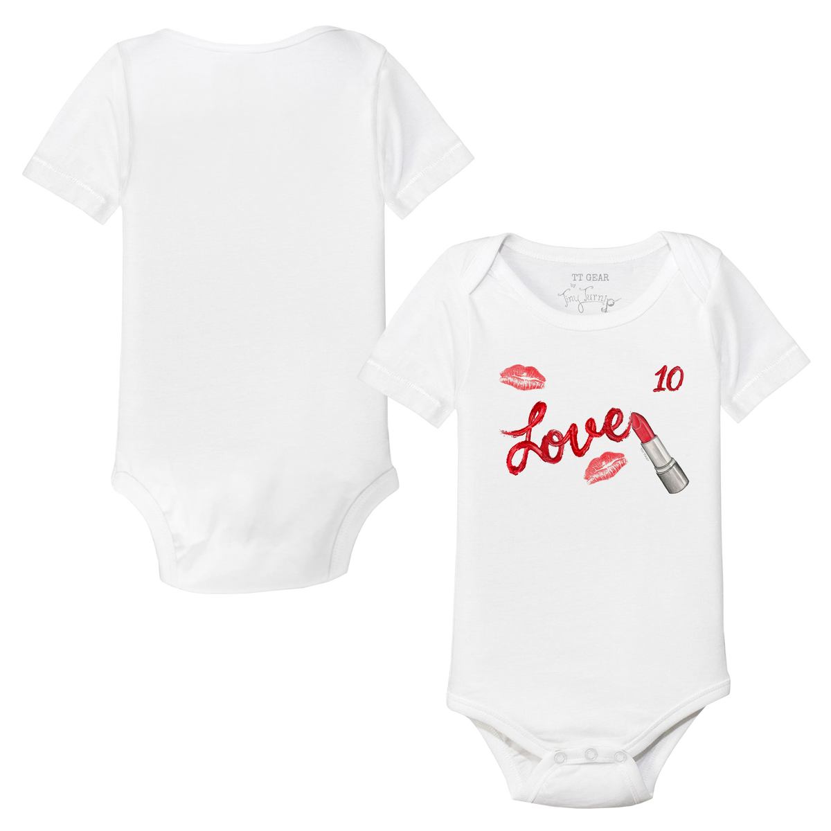 VIP Lipstick w/ Name, Number - Short Sleeve Snapper - Tiny Turnip
