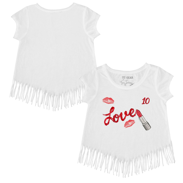VIP Lipstick w/ Name, Number - Fringe Tee - Tiny Turnip