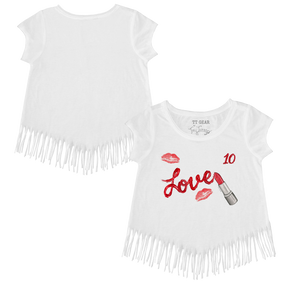 VIP Lipstick w/ Name, Number - Fringe Tee - Tiny Turnip