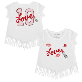 VIP Lipstick w/ Name, Number - Fringe Tee - Tiny Turnip