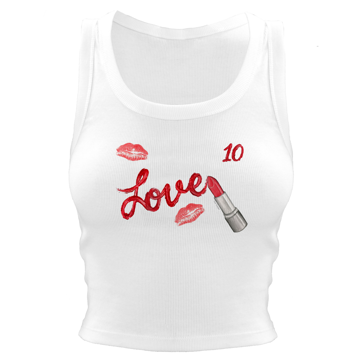 VIP Lipstick w/ Name, Number - Crop Tank - Tiny Turnip