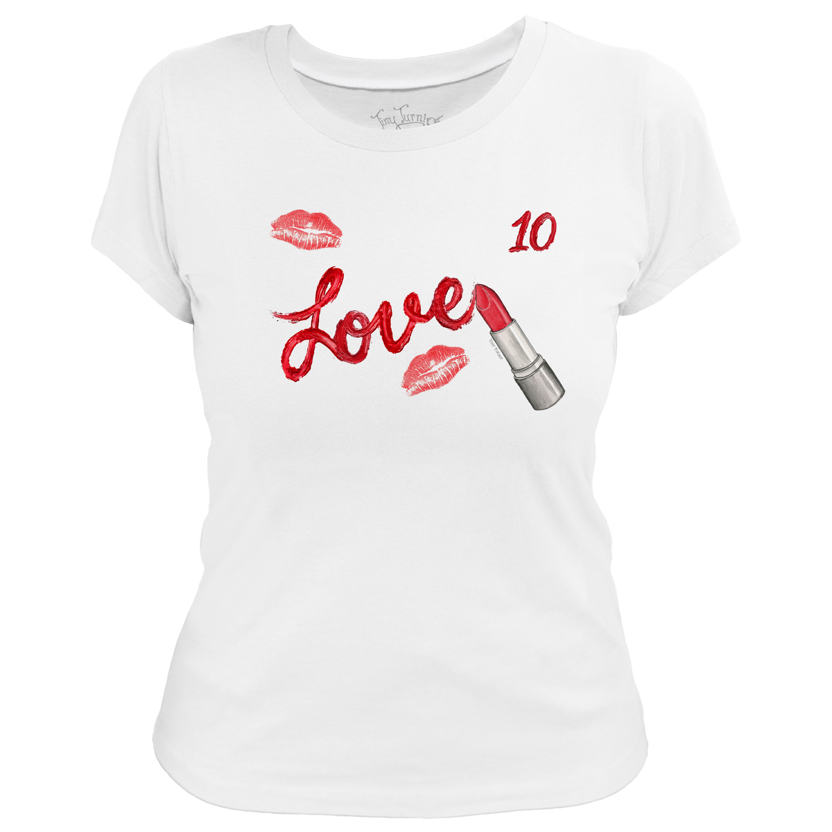 VIP Lipstick w/ Name, Number - Women's Tee Shirt - Tiny Turnip
