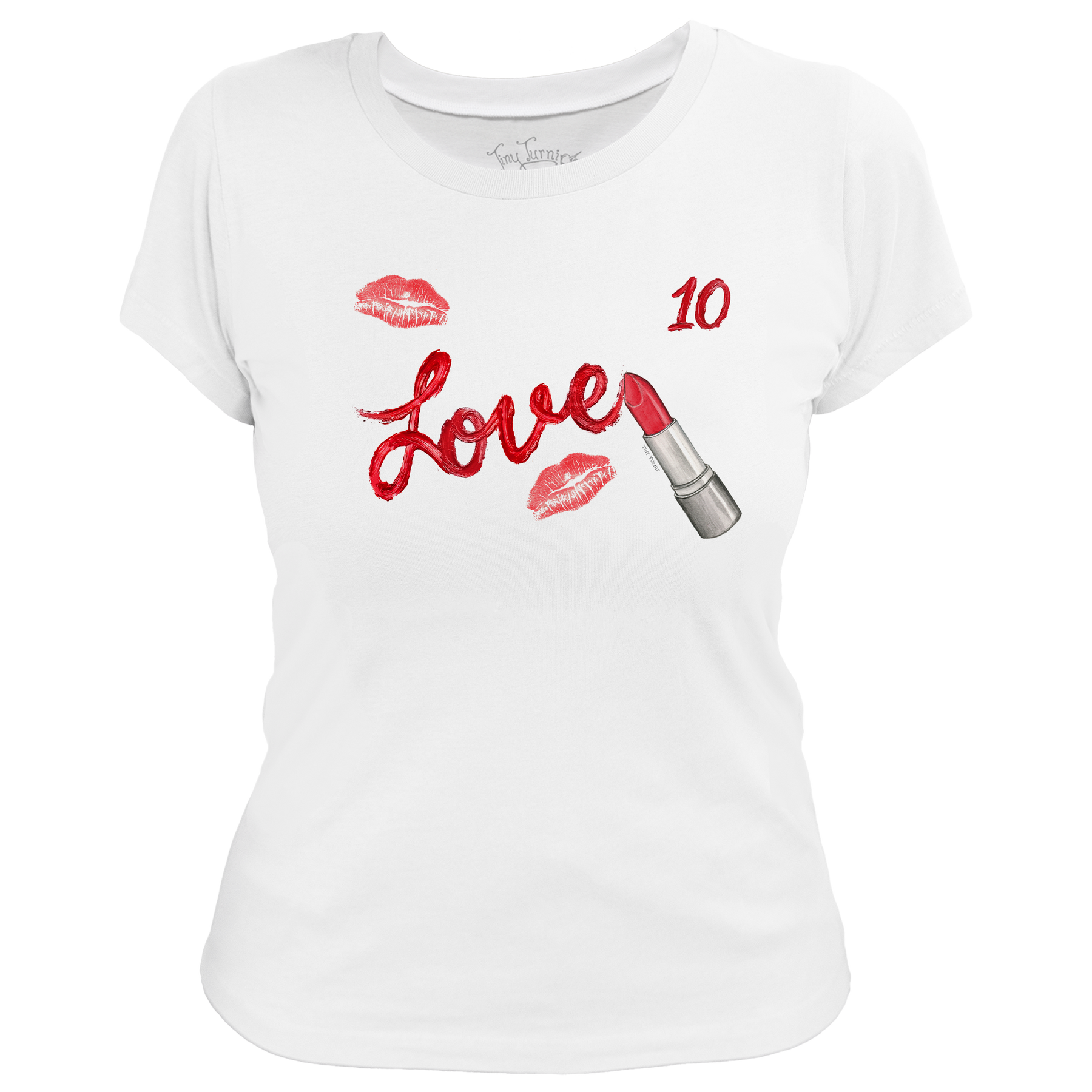 VIP Lipstick w/ Name, Number - Women's Tee Shirt - Tiny Turnip