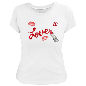 VIP Lipstick w/ Name, Number - Women's Tee Shirt - Tiny Turnip