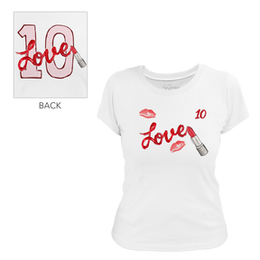 VIP Lipstick w/ Name, Number - Women's Tee Shirt - Tiny Turnip