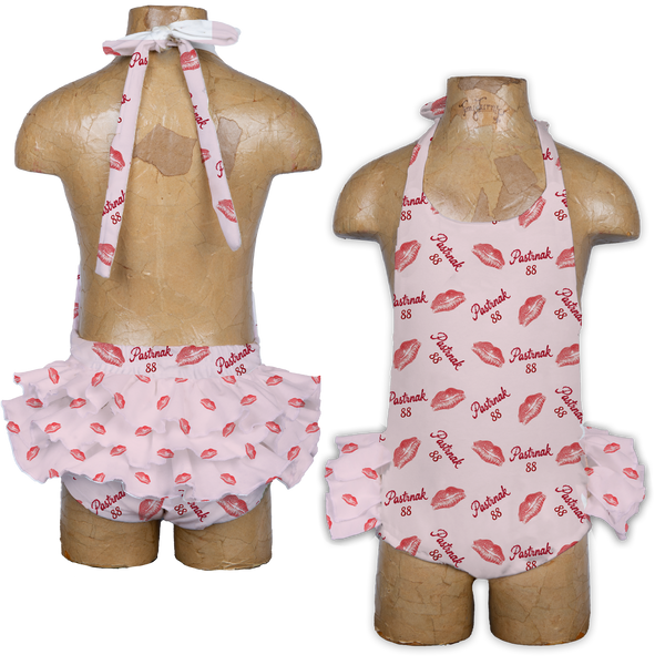 VIP NHL Lipstick w/ Name, Number - Ruffle Romper - Tiny Turnip