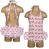 VIP NHL Lipstick w/ Name, Number - Ruffle Romper - Tiny Turnip