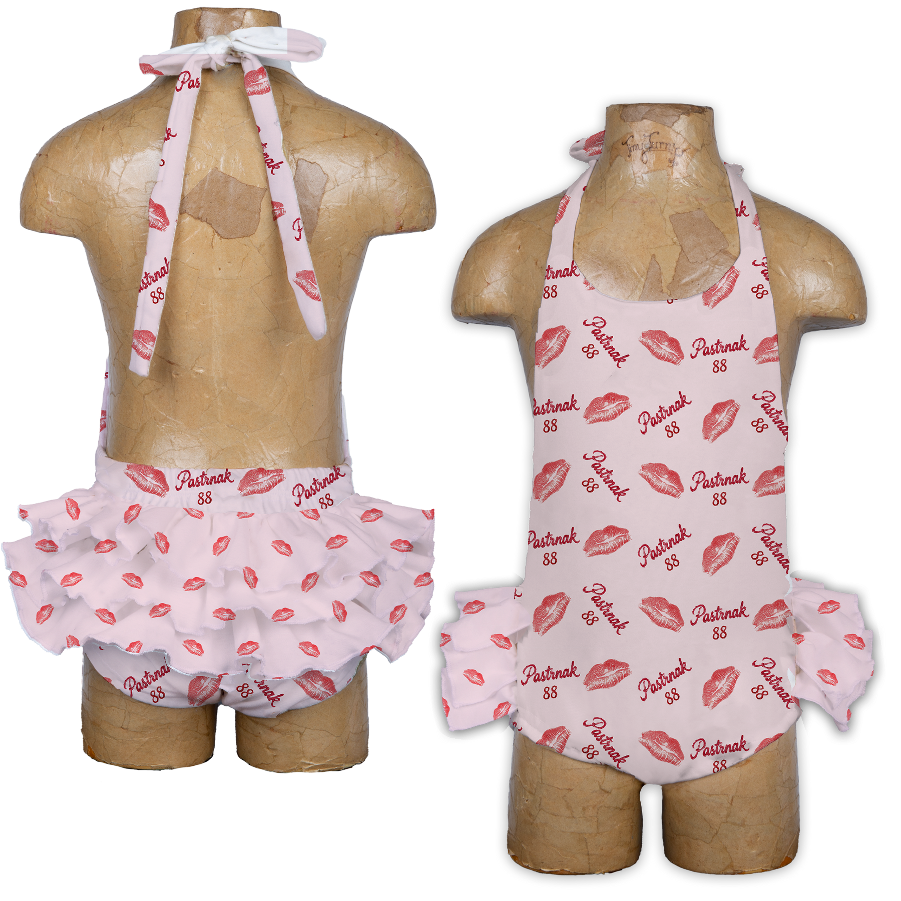 VIP NHL Lipstick w/ Name, Number - Ruffle Romper - Tiny Turnip