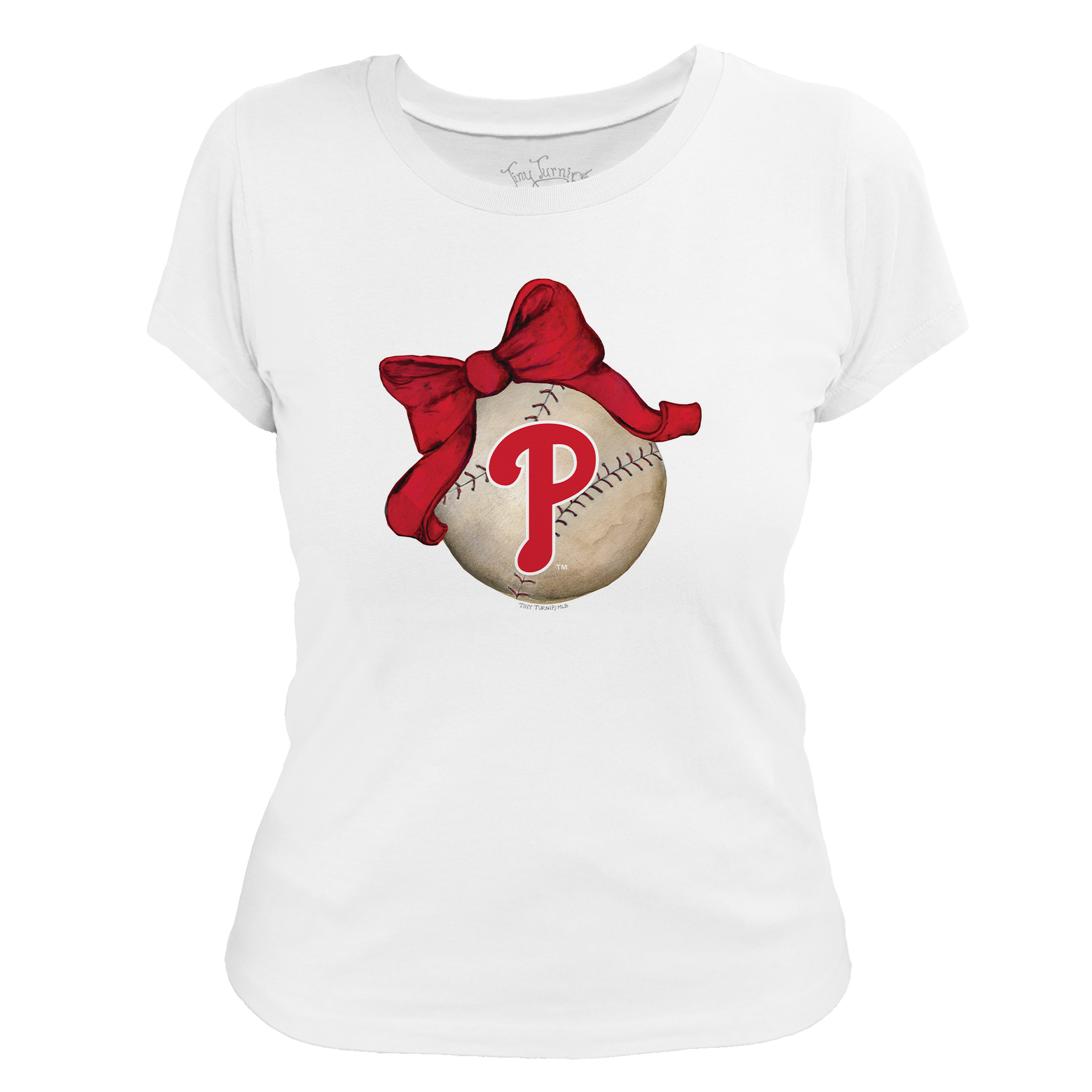 Philadelphia Phillies Baseball Bow Tee Shirt