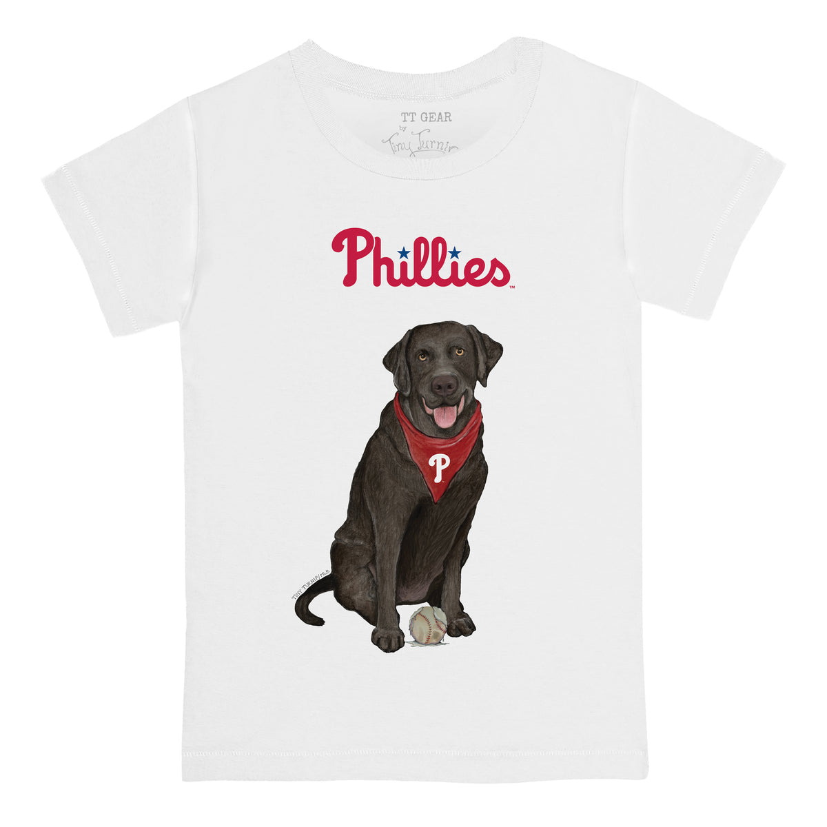 Philadelphia Phillies Black Labrador Retriever Tee Shirt