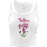 Philadelphia Phillies Blooming Baseballs Crop Tank - Tiny Turnip