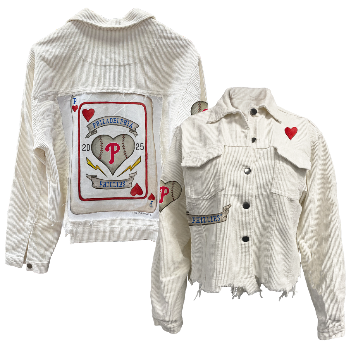 Philadelphia Phillies Card White Cord Jacket