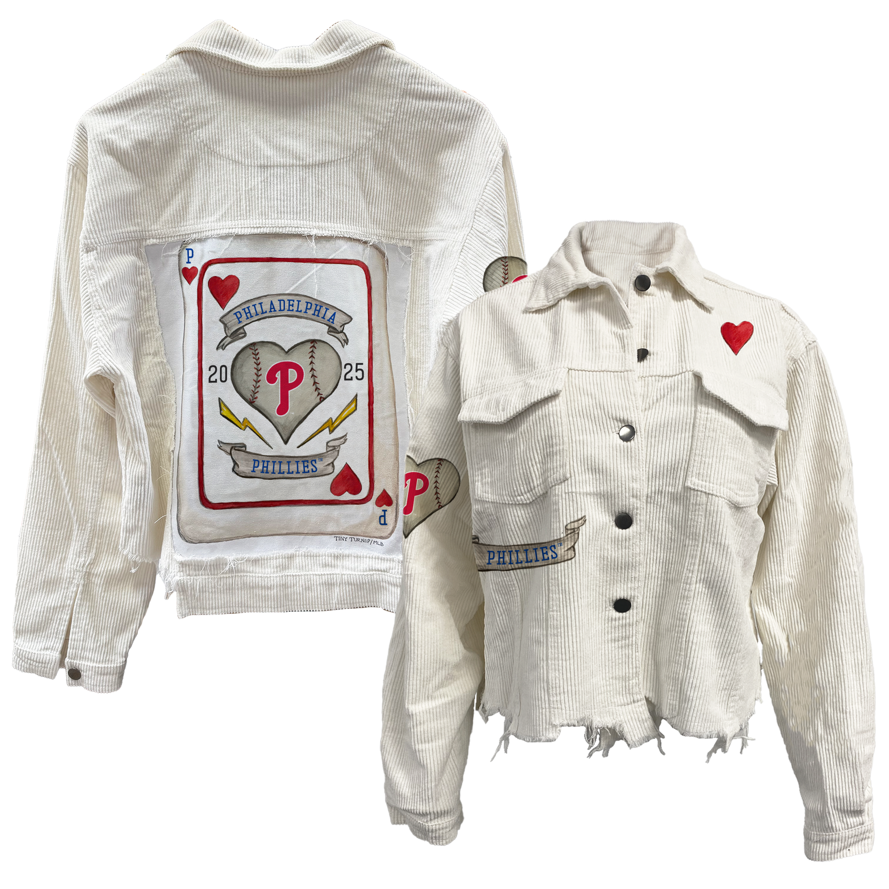 Philadelphia Phillies Card White Cord Jacket