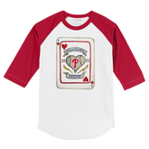 Philadelphia Phillies Card 3/4 Red Sleeve Raglan