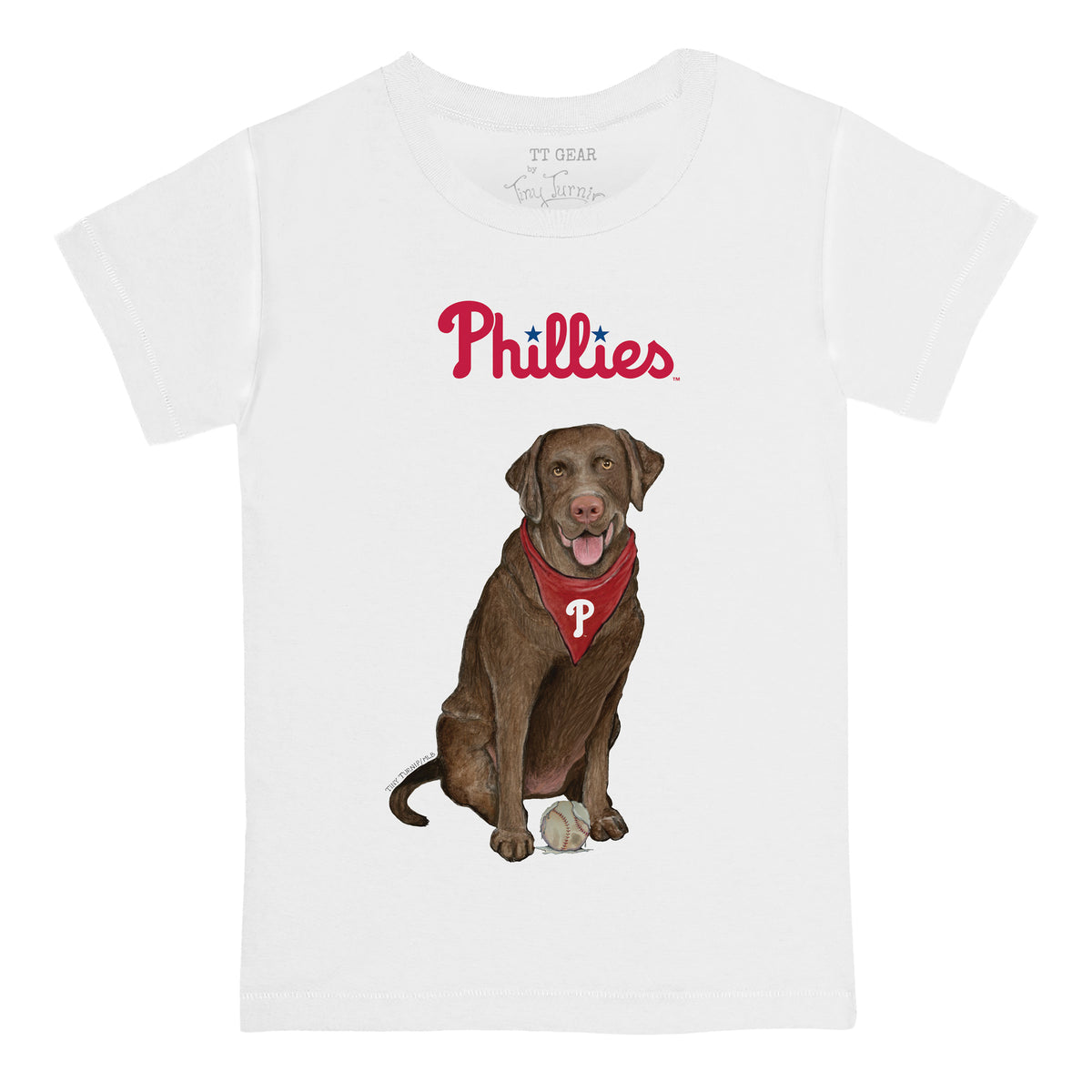 Philadelphia Phillies Chocolate Labrador Retriever Tee Shirt