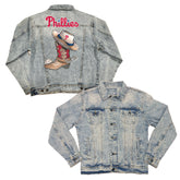 Philadelphia Phillies Cowboy Boot Boyfriend Denim Jacket