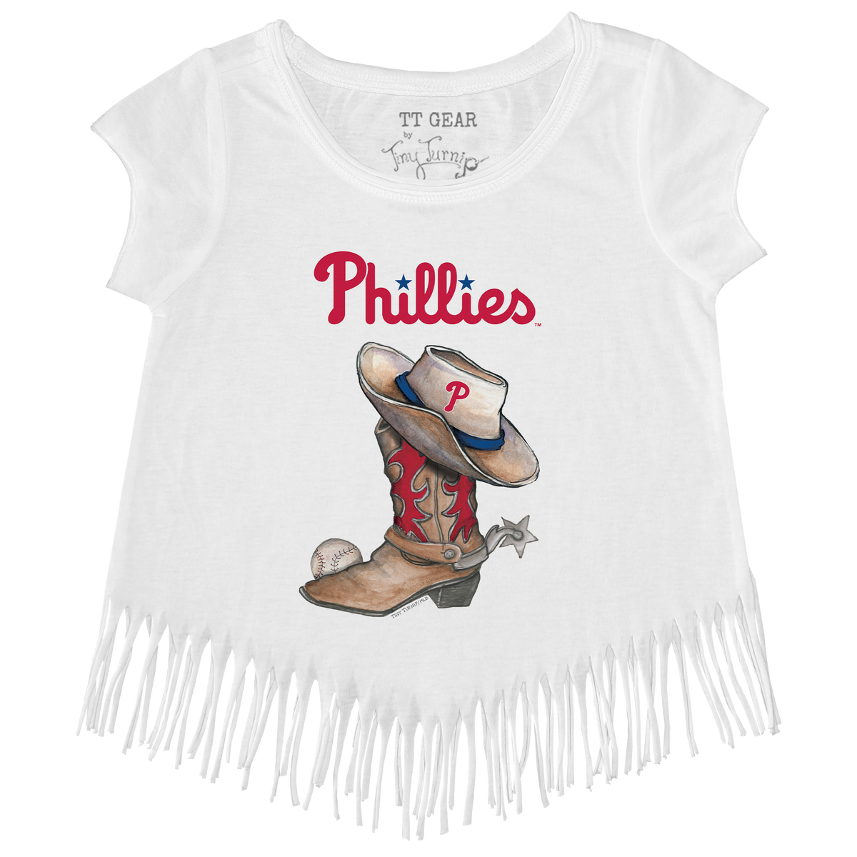 Philadelphia Phillies Cowboy Boot Fringe Tee