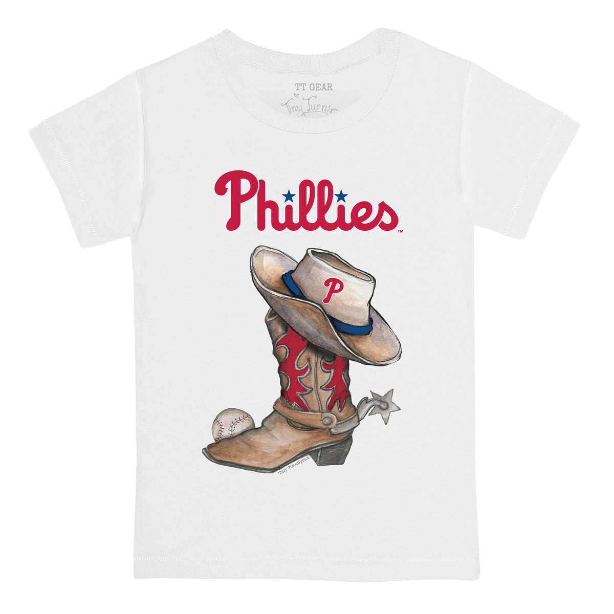 Philadelphia Phillies Cowboy Boot Kid's Tee Shirt