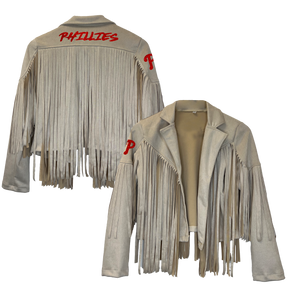 Philadelphia Phillies Farrah Fringe Jacket --(ships after 8/11)