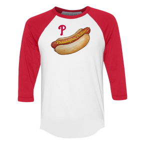 Philadelphia Phillies Hot Dog 3/4 Red Sleeve Raglan