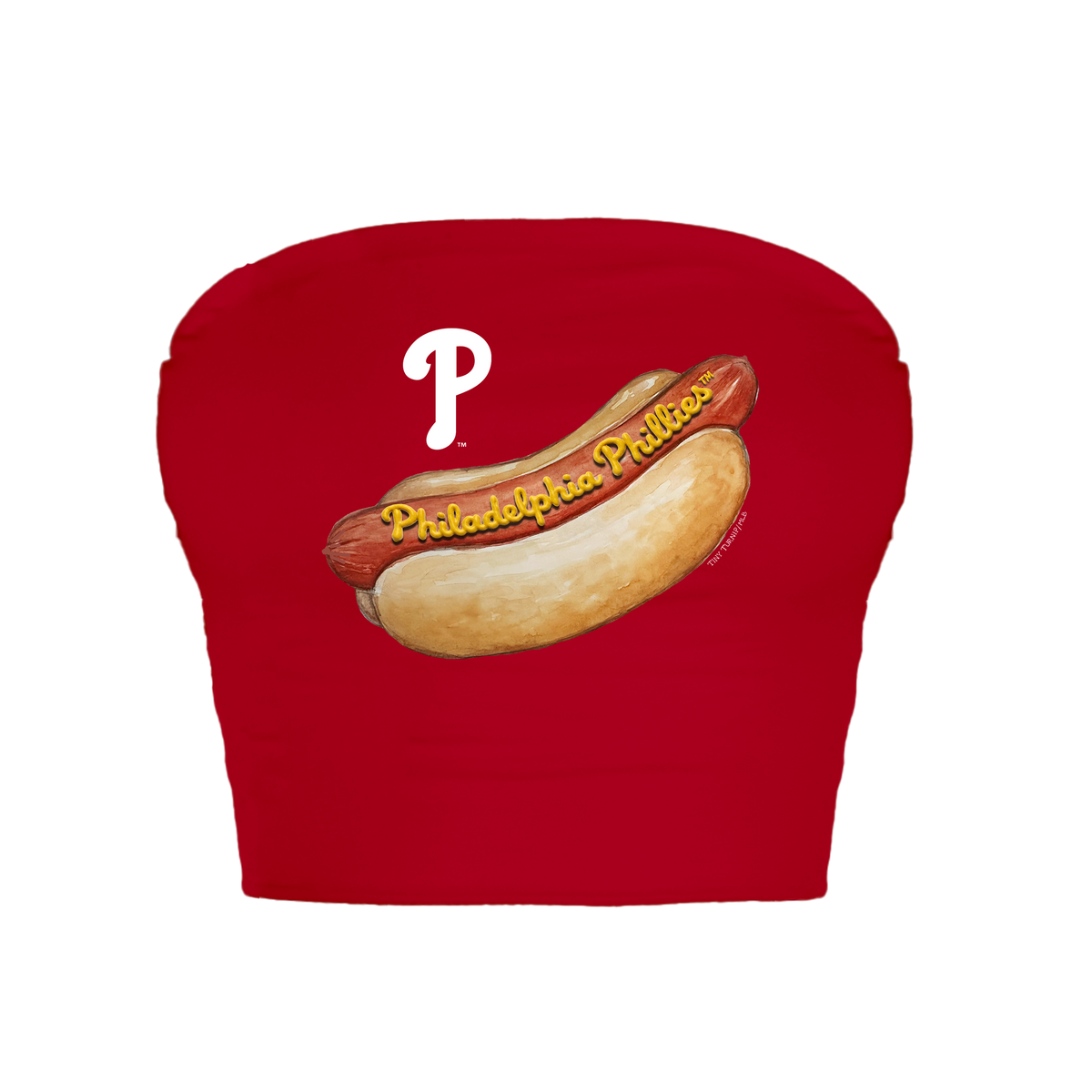 Philadelphia Phillies Hot Dog Crop Tube Top
