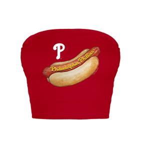 Philadelphia Phillies Hot Dog Crop Tube Top