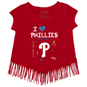 I Heart Phillies Fringe Tee - Tiny Turnip