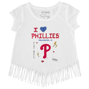I Heart Phillies Fringe Tee - Tiny Turnip