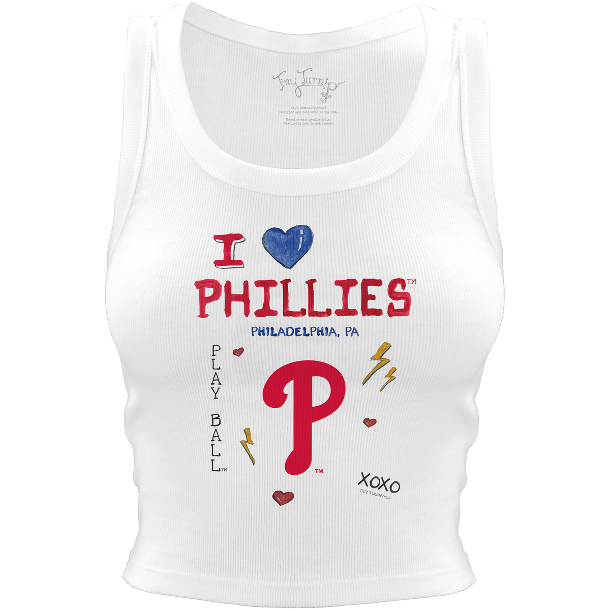 Philadelphia Phillies I Heart Team Crop Tank - Tiny Turnip