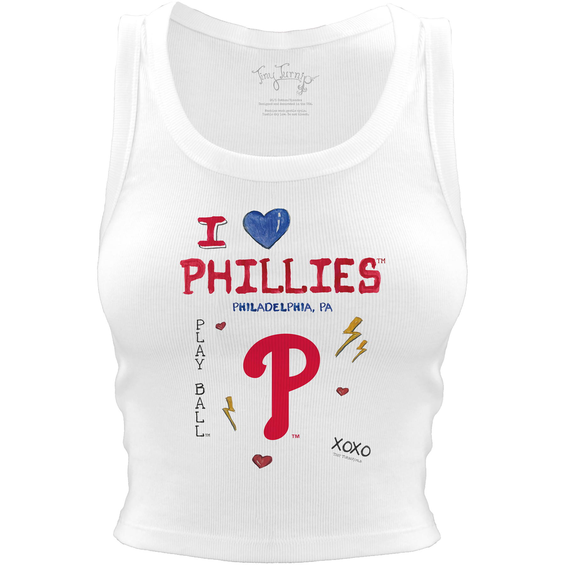 Philadelphia Phillies I Heart Team Crop Tank - Tiny Turnip