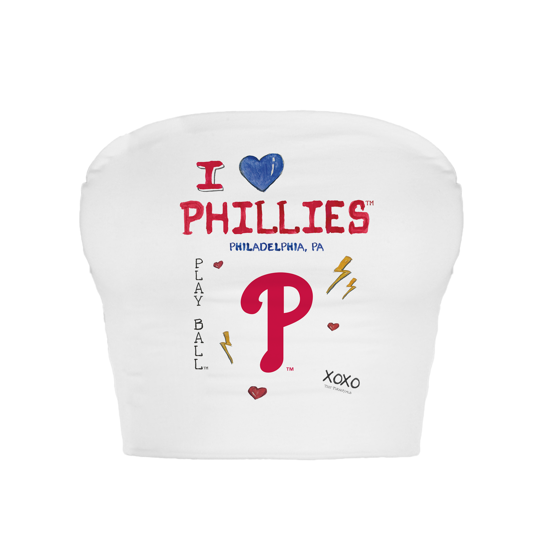 Philadelphia Phillies I Heart Phillies Crop Tube Top