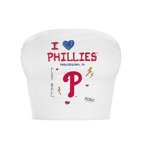 Philadelphia Phillies I Heart Phillies Crop Tube Top