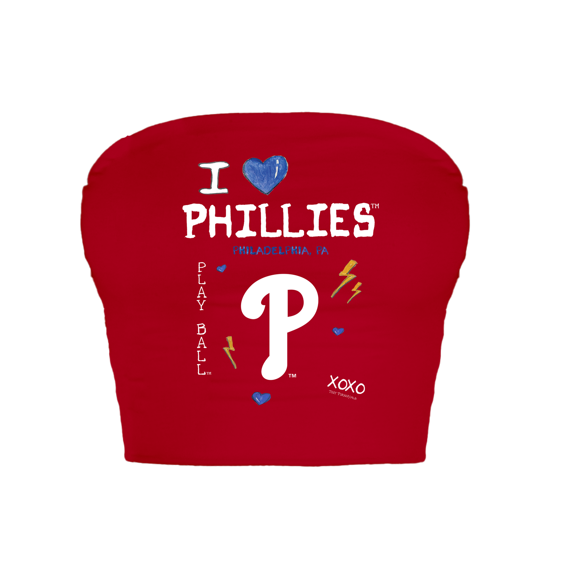Philadelphia Phillies I Heart Phillies Crop Tube Top