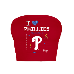 Philadelphia Phillies I Heart Phillies Crop Tube Top