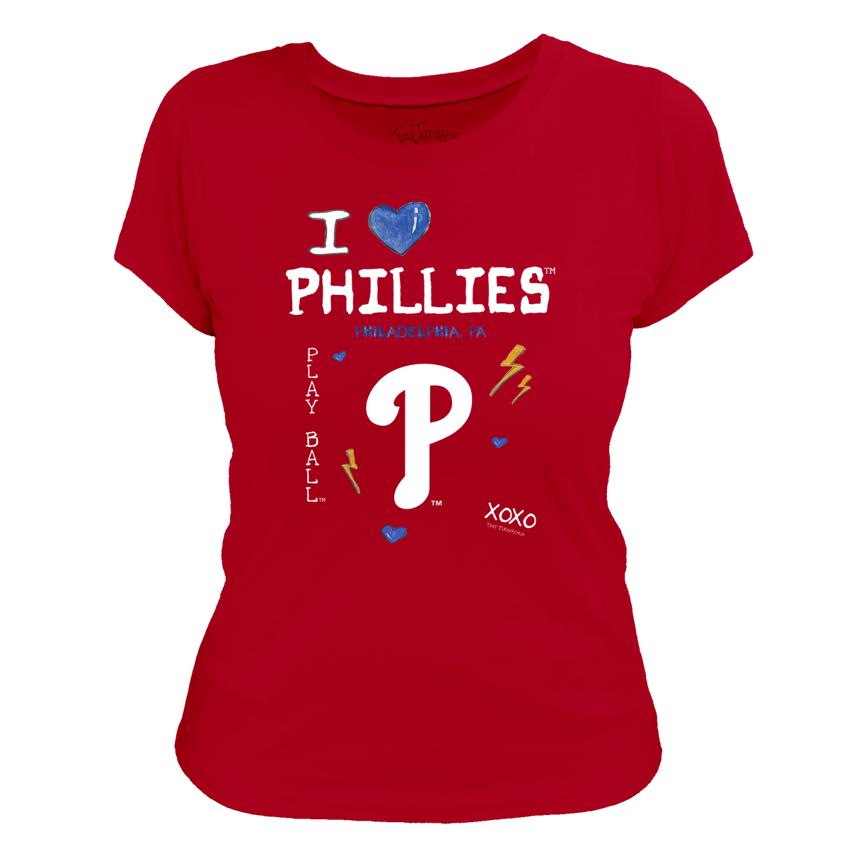 I Heart Phillies Women's Tee Shirt - Tiny Turnip
