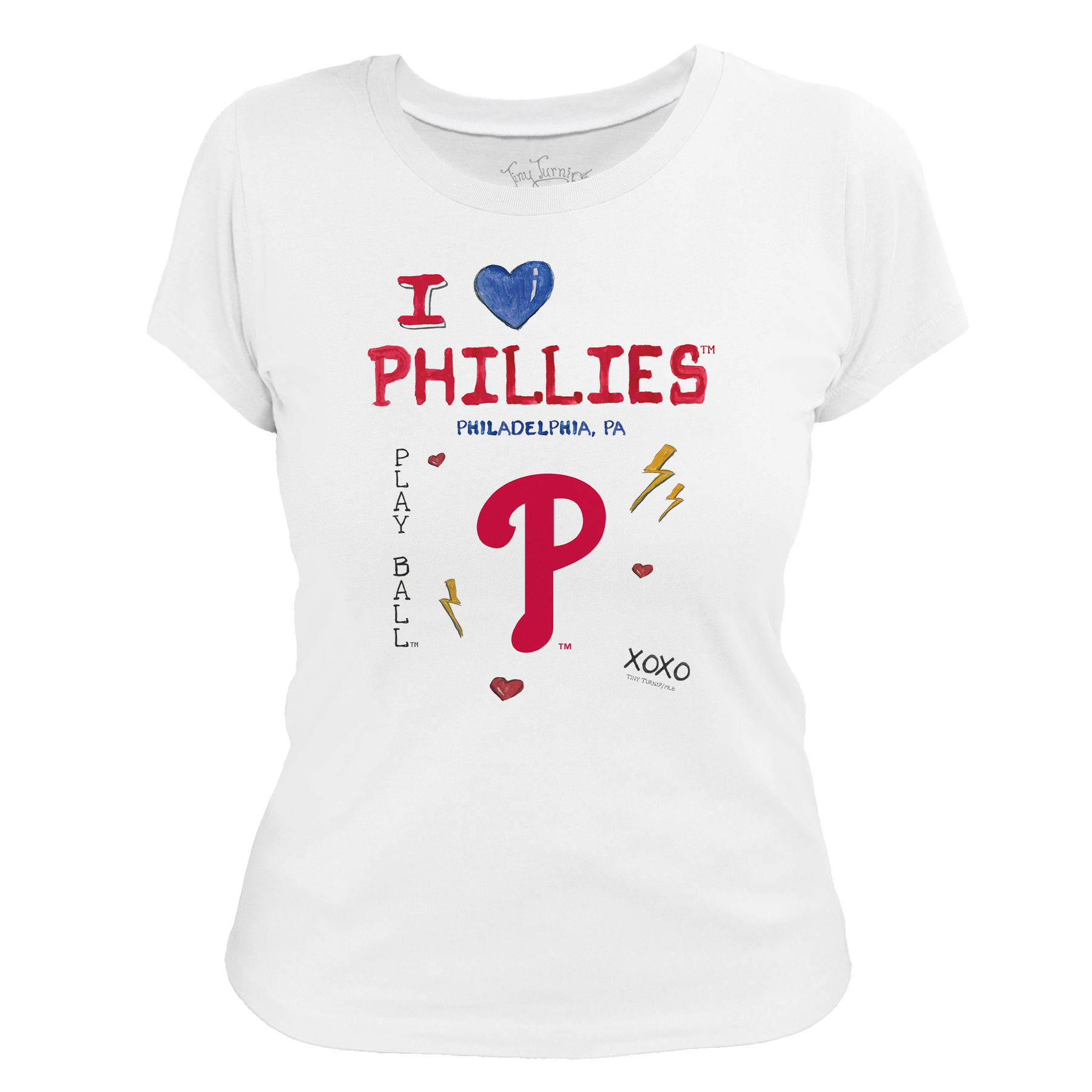 I Heart Phillies Women's Tee Shirt - Tiny Turnip