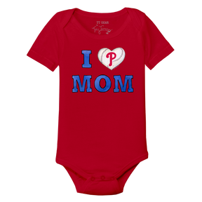 Philadelphia Phillies I Love Mom Short Sleeve Snapper