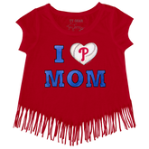 Philadelphia Phillies I Love Mom Fringe Tee
