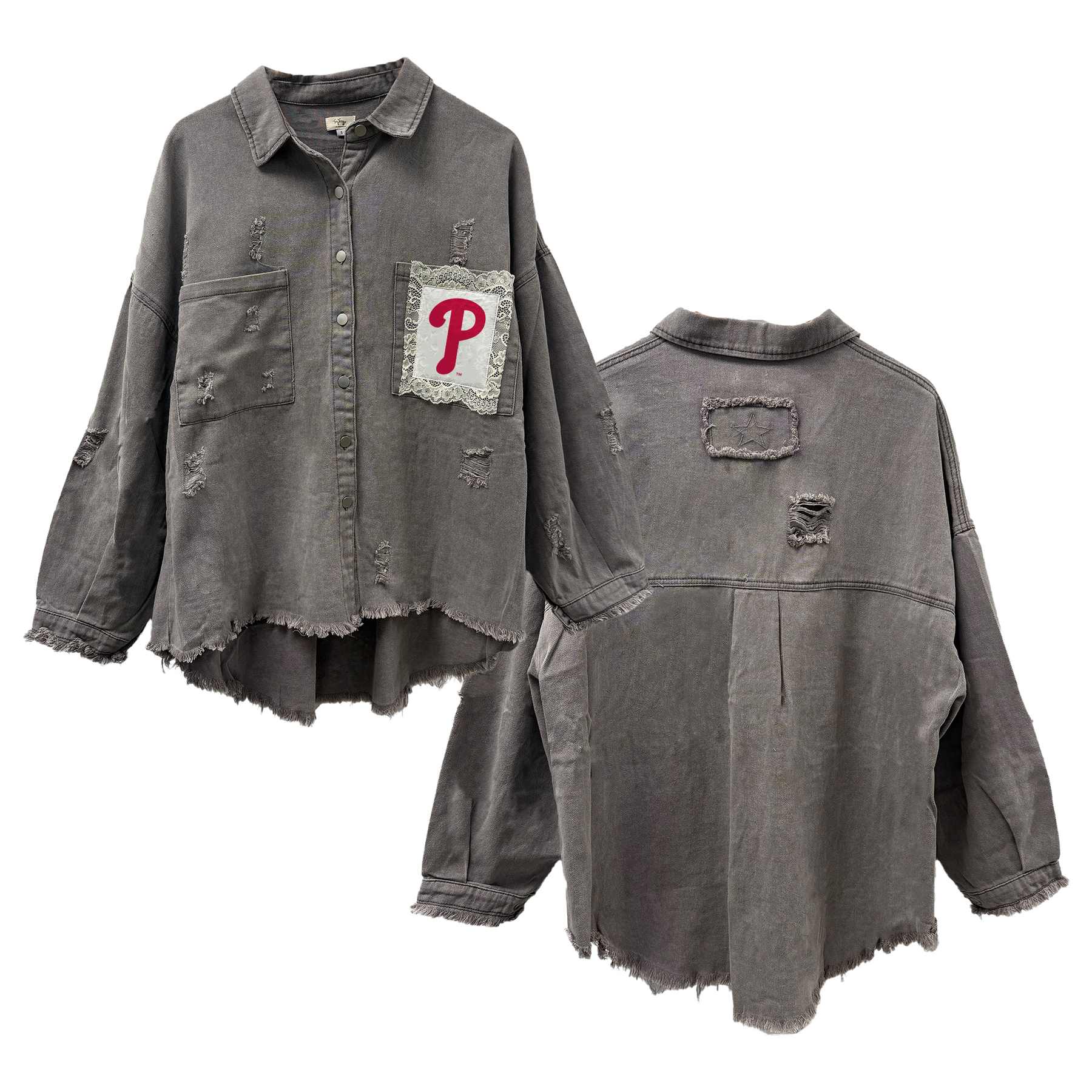 Philadelphia Phillies Lace Olivia Jacket - Tiny Turnip