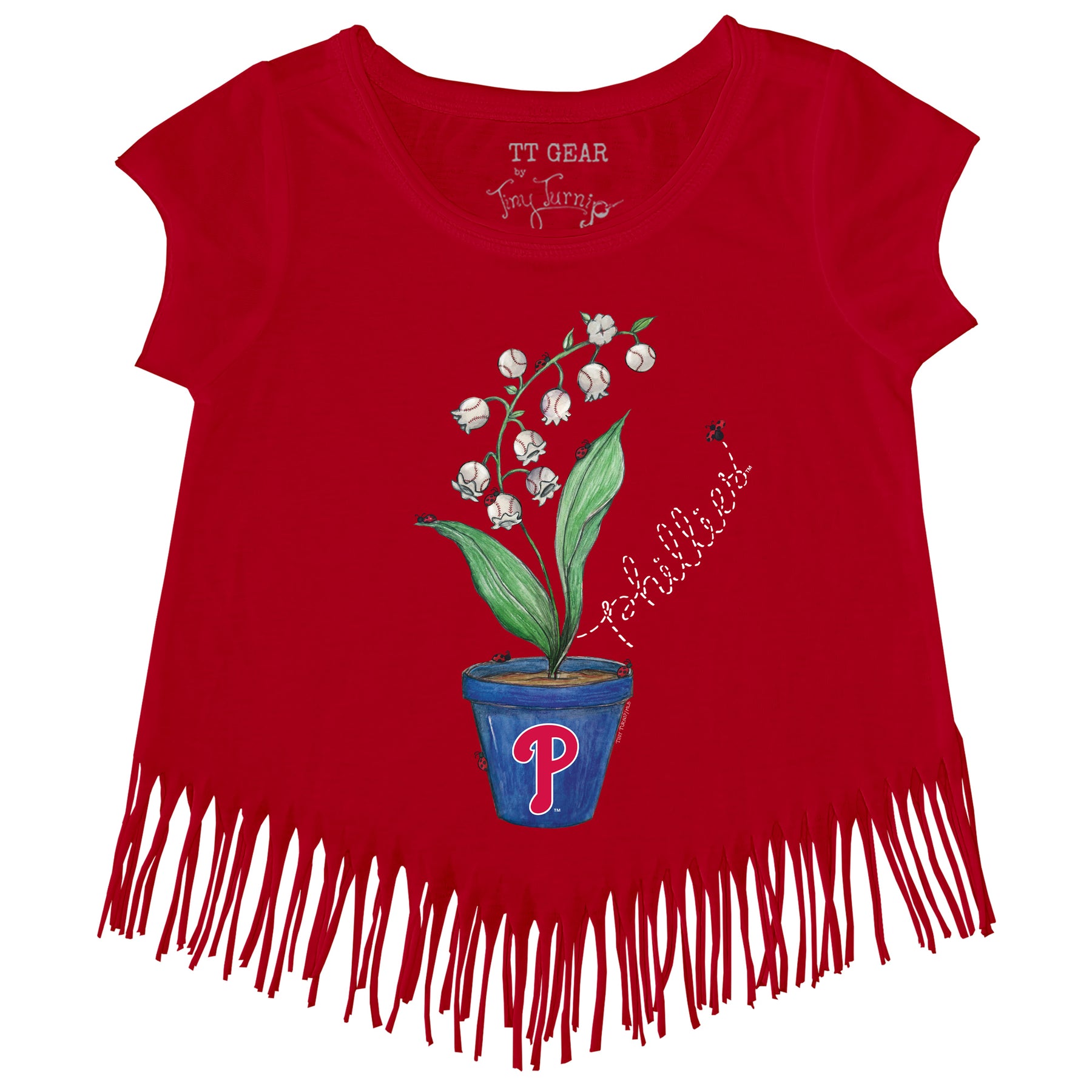 Philadelphia Phillies Ladybug Fringe Tee