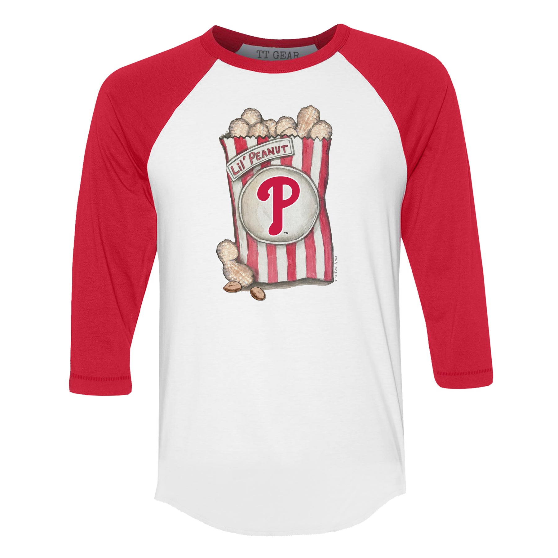 Philadelphia Phillies Lil' Peanut 3/4 Red Sleeve Raglan