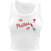 Philadelphia Phillies Lipstick Crop Tank - Tiny Turnip