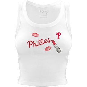 Philadelphia Phillies Lipstick Crop Tank - Tiny Turnip
