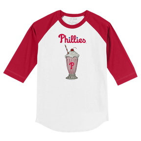 Philadelphia Phillies Milkshake 3/4 Red Sleeve Raglan